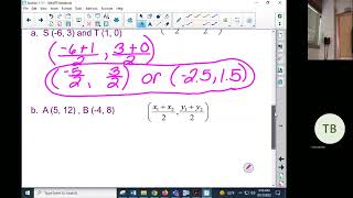 Sect 1 3 VIDEO Midpoints on Number Line and in Coordinate Plane [upl. by Ofilia909]