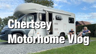 Chertsey Camping and Caravanning Club Site Motorhome Vlog [upl. by Nauq]