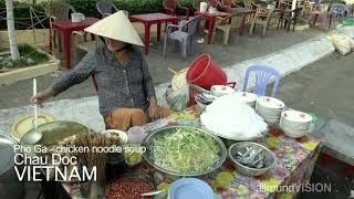 Vietnamese street food  Pho Ga chicken noodle soup [upl. by Aciretal2]