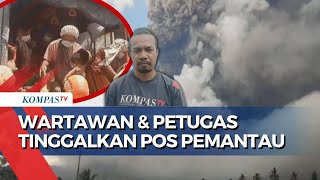 Situasi Terkini Warga Awak Media dan Petugas Tinggalkan Pos Pemantau Usai Erupsi Gunung Lewotobi [upl. by Drawdesemaj]