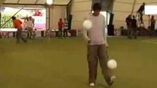 Kaka amazingly juggling two balls at the same time  YouTubeflv [upl. by Erreip231]