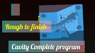 POWERMILL 2024 CAVITY COMPLETE PROGRAM TUTORIAL BEGINNER DELCAM VMC PROGRAMMING  Rough to finish [upl. by Dave]