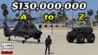 Spending 130000000 From A to Z in GTA Online  Spending Spree [upl. by Howenstein]