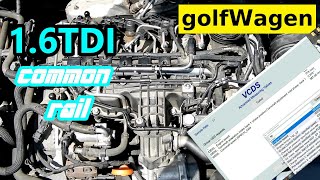 VW Golf 6 16TDI CR camshaft measurement blocks [upl. by Marcille]