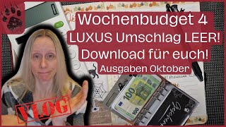 SPAREN Wochenabschluss 4 Oktoberbudget 😨 Urlaub amp NEU für EUCH umschlagmethode budgetplanung vlog [upl. by Ahsinnek]