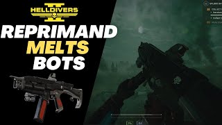 The NEW SMG32 Reprimand Absolutely Destroys Bots In Helldivers 2 Super Helldive [upl. by Macnamara]