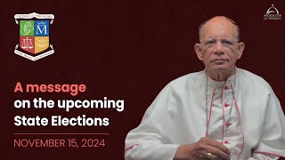 Message from the Cardinal wrt Maharashtra State Elections [upl. by Seppala]