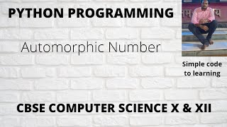 29 How do I check whether a number is Automorphic or not using Python programming Hindi [upl. by Eirak]