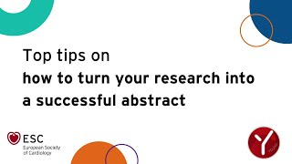 Top tips to turn your research into a successful abstract [upl. by Annatnas469]