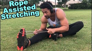 Full Body Rope Assisted Stretching For Flexibility [upl. by Terza]