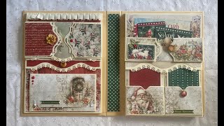 Get Crafty this Christmas with a Scrapbook album Free Tutorial for your evening memories Vol2 easy [upl. by Alexander]