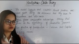 Heckscher Ohlin Theory  by komal mam  EKOM ACADEMY [upl. by Lulu]