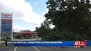 Deputies investigating after man found shot at Macon gas station [upl. by Sadonia]