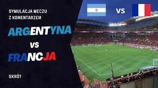 MŚ 2022 FINAŁ ARGENTYNA  FRANCJA SKRÓT symulacja z komentarzem [upl. by Angelle390]