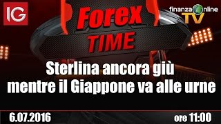 Forex Time  Sterlina ancora giù mentre il Giappone va alle urne [upl. by Theodora]