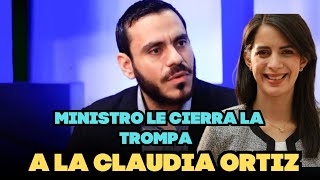 EL MINISTRO DE SALUD DEJA CALLADA A CLAUDIA ORTIZ [upl. by Neoma740]