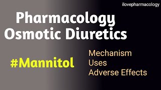 OSMOTIC DIURETICS  MANNITOL  Mechanism Uses Adverse Effects [upl. by Pardoes]