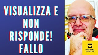 VISUALIZZA E NON RISPONDE FALLO [upl. by Corin999]