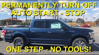 How To Deactivate Disable Disconnect Turn Off Ford F150 F150 Auto Start Stop Permanently in seconds [upl. by Bettzel465]