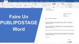 Publipostage Word  Tutoriel pour débutant [upl. by Barstow98]