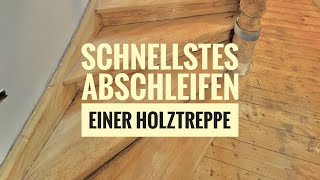 Das schnellste Abschleifen einer Holztreppe ist das Sandstrahlen [upl. by Ainoval]