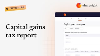 Sharesight  Capital gains tax report [upl. by Oby]