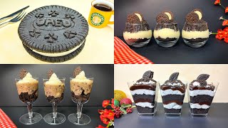 4 no bake Oreo dessert recipe easy Oreo dessert cups [upl. by Atoked]