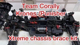 Team Corally Xtreme Chassis brace c00180910 installation Kronos punisher dementor jambo [upl. by Oringas]