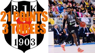 Jonah Mathews Highlights 21 Pts 3 threes vs Trefl 2425 Season [upl. by Forest]