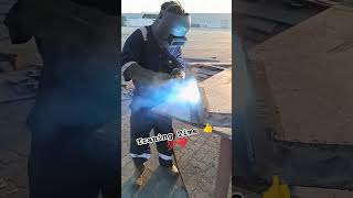 CO2 वेल्डिंग प्रशिक्षण 👌🥀✅ वेल्डिंग मशीन और CO2 गैस Wire E71t1c 😱 Abu Dhabi UAE welding mig [upl. by Aynom896]