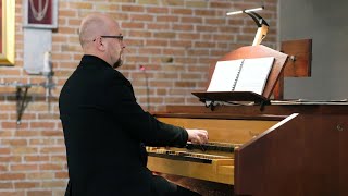 JS Bach Lobt Gott ihr Christen allzugleich BWV 609  wyk Józef Kotowicz [upl. by Ahsatsan]