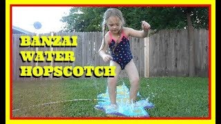 Banzai Aqua Blast Hopscotch Water Toy Demonstration [upl. by Yllier]