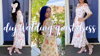 HOW TO DIY a Fully lined Dress  Not Sheer nor Seethru Midi Dress  Sewing Project Wedding Season [upl. by Ikik]