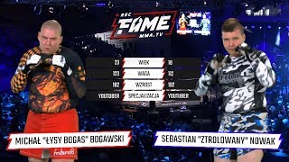 FAME MMA 2 Michał quotBogasquot Bogawski vs Sebastian quotZtrolowanyquot Nowak Cała Walka [upl. by Antrim]