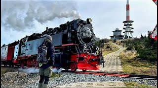 Harzer Schmalspurbahn unter 🚂 Dampf von Wernigerode bis Drei Annen Hohne 🏔🌲brocken harz dampflok [upl. by Elconin512]