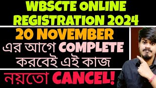 Wbscte Online Registration Official Notice 202425 Polytechnic Registration 2024 WBSCTE New Update [upl. by Sillihp]