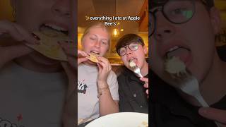 EVERYTHING I ATE AT APPLEBEE’S 🤤🥰 applebees shorts foodie whatieat [upl. by Eciuqram]