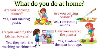 What do you do at home  Action Verbs For Beginner Daily English  English Sentences  Vocabulary [upl. by Urien114]