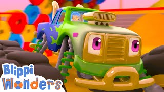 Blippis Monster Truck Adventure  Blippi Wonders  Kids Cartoons  Party Playtime [upl. by Schell363]