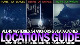 All 3 Shattered Realm Complete Location Guide  All 45 Mysteries 54 Anchors amp 9 Data Caches [upl. by Ane]