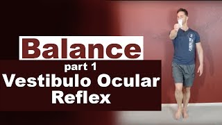 Balance Part 1  Vestibulo Ocular Reflex Drill [upl. by Nahij962]