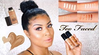 NEW Too Faced Born This Way Super Coverage MultiUse Sculpting Concealer  Review  Swatches [upl. by Atteynot]