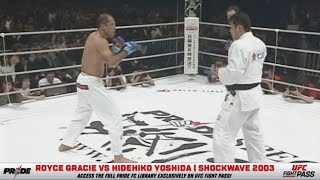 PRIDE Shockwave 2003 Royce Gracie vs Hidehiko Yoshida  December 31 2003 [upl. by Niki]