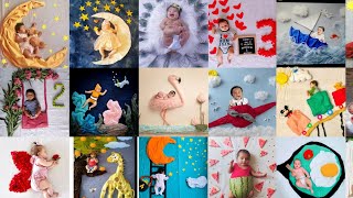 Monthly baby photoshoot ideas at homesimple monthly baby photoshoot ideas [upl. by Yllen616]