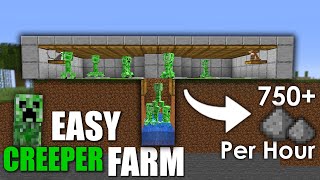 Minecraft EASY Creeper Farm Gunpowder Farm  750 Per Hour TUTORIAL [upl. by Battiste676]