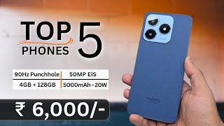 Top 5 Best Phone Under 6000 2024  Best smartphone under 6000 [upl. by Orelia]