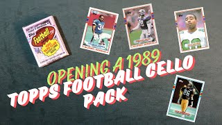 Opening a Cello Pack of 1989 Topps Football Cards [upl. by Eceeryt]