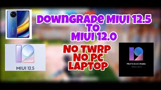 How to downgrade your poco x3 prono twrpno using pc laptop [upl. by Susumu]