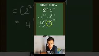 SIMPLIFICAR POTENCIAS maths matematicasfaciles shortsviral maths educacionmatematica [upl. by Sillad]