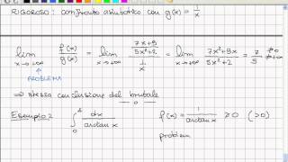 Analisi II  Lezione 37  Integrali impropri criterio del confronto e del confronto asintotico [upl. by Katrinka]